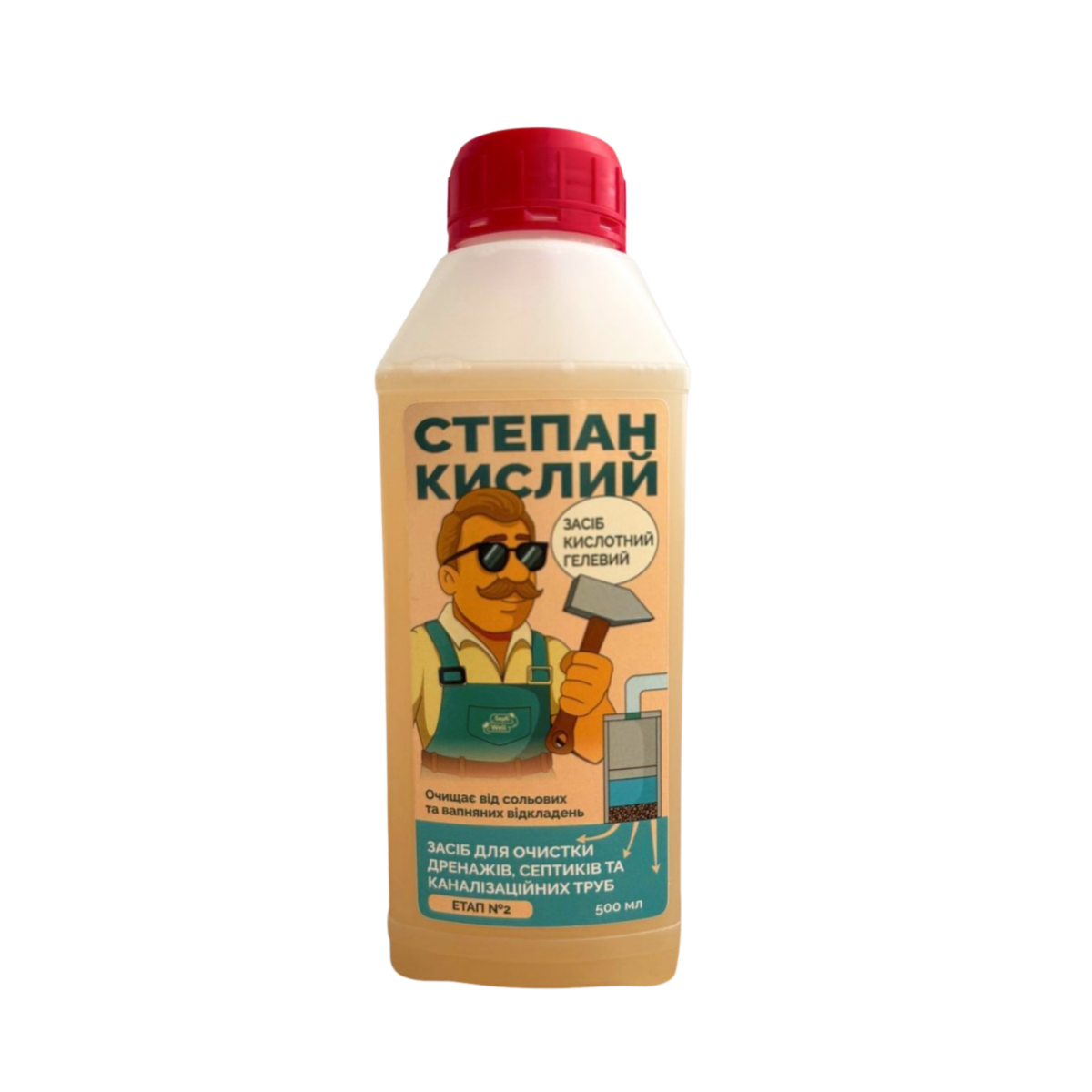 Средство для прочистки труб (чистка труб канализации) – СТЕПАН КИСЛЫЙ, 500 мл